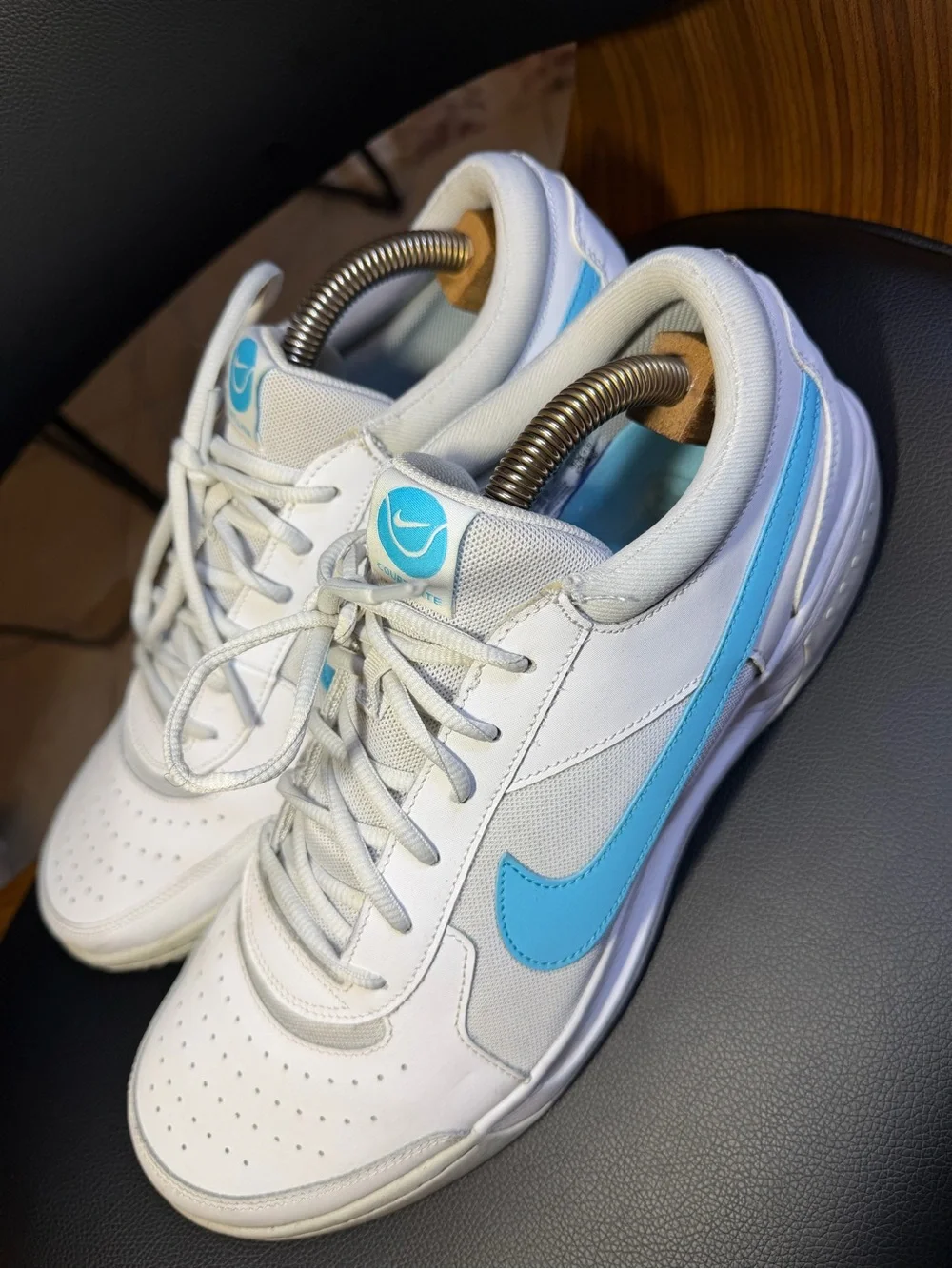 Men's Nike Zoom Court Lite 3 White/Baltic Blue-Photon Dust (DV3258 100) - SZ 13